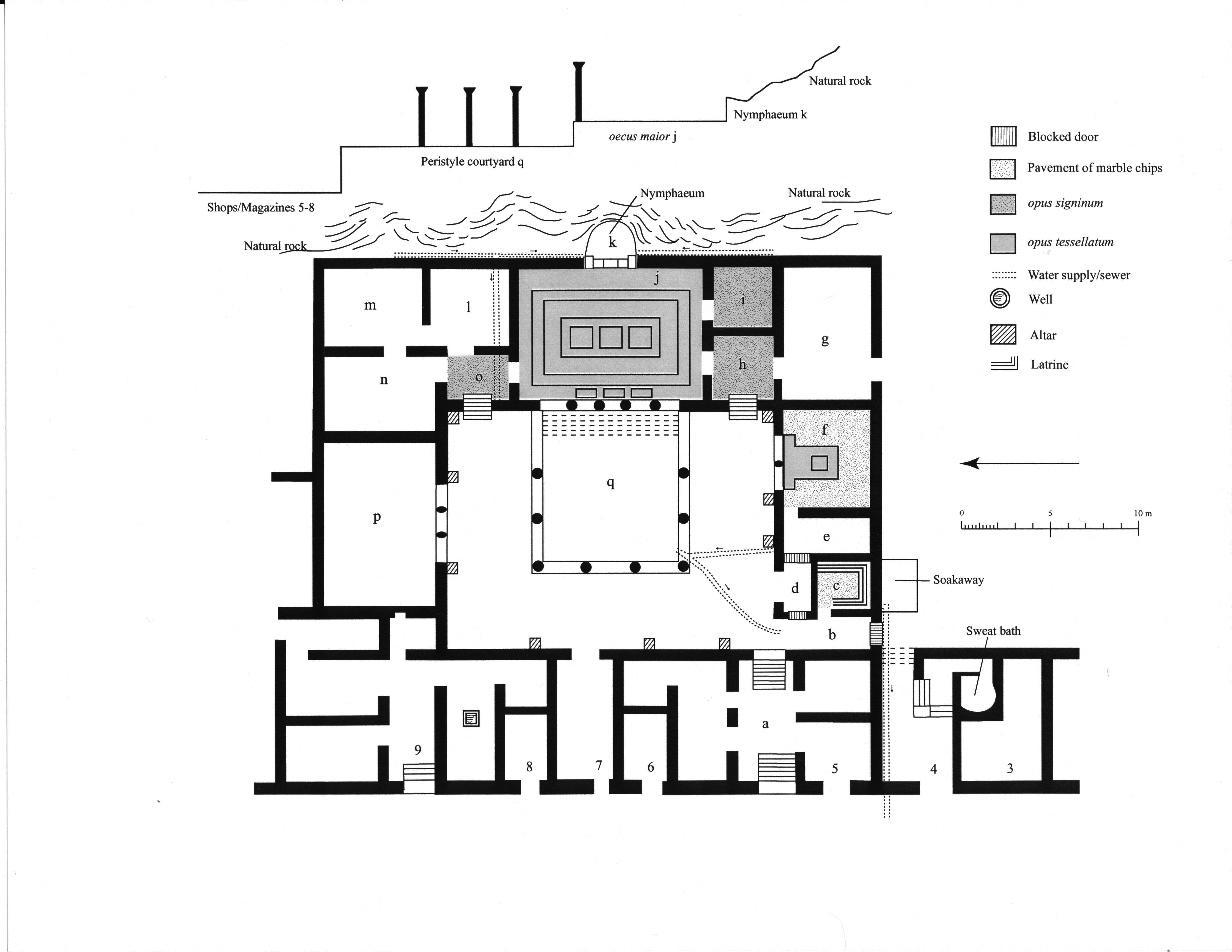 Archaeological plan of the Maison de Fourni