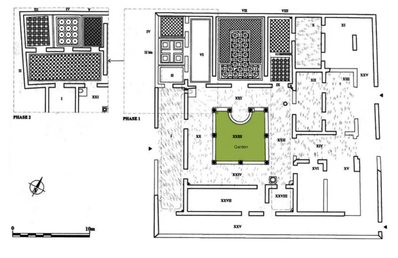 Plan of the House of the Black and White Triclinium; Ch. Peirce, in Ben Abed Ben Khader, A., 1990