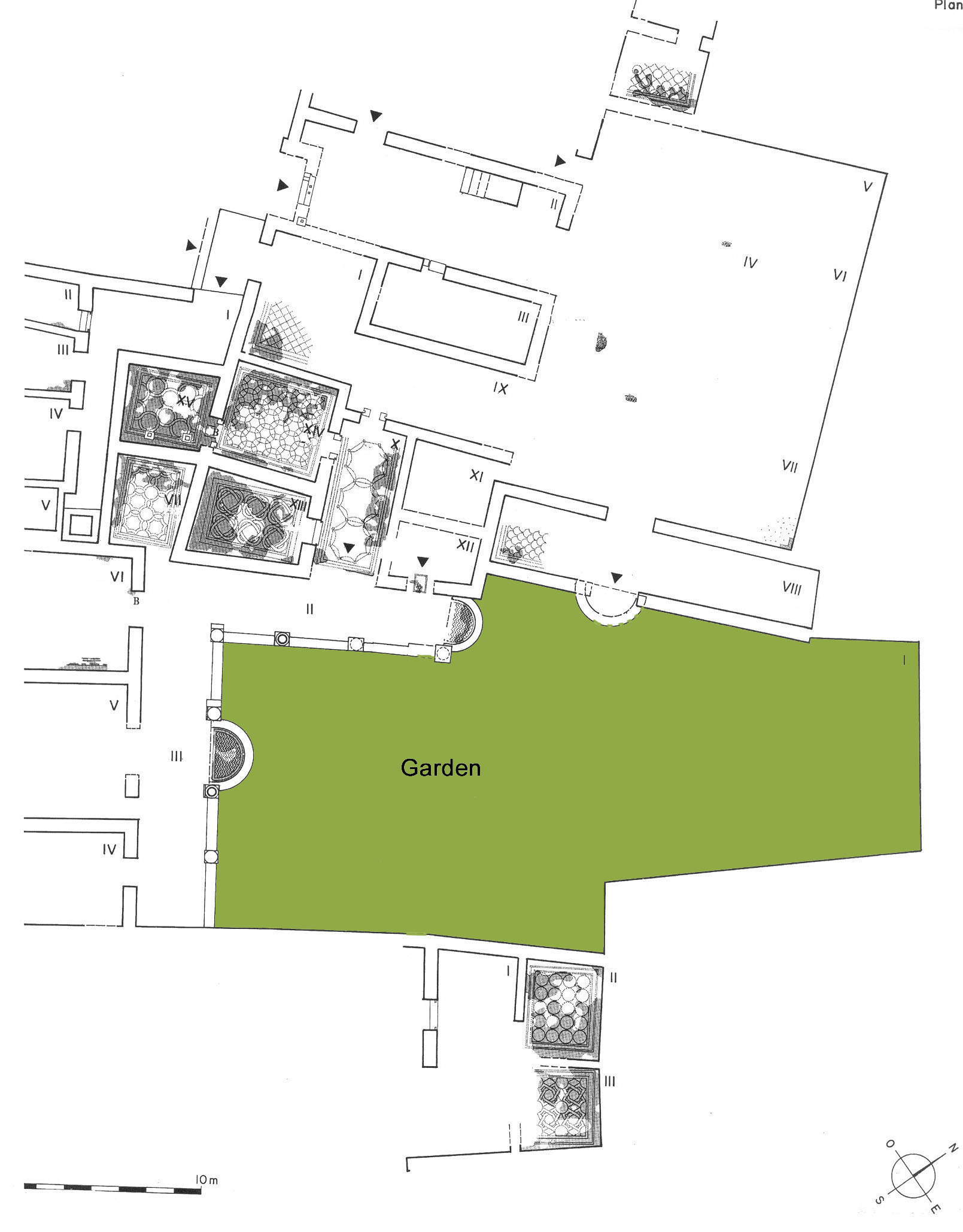 Plan of the Bulding of the Three Basins; CMT, Thuburbo Majus, V. II, fasc.2, plan 19-20