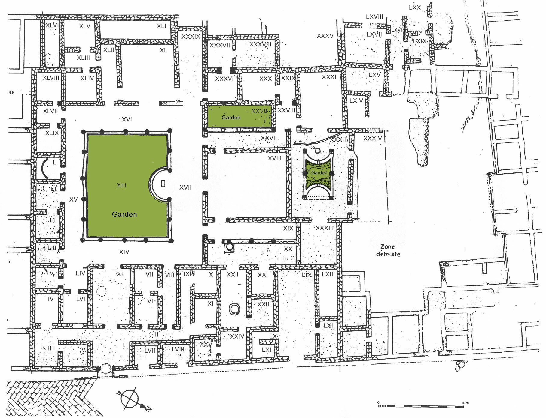 Fig. 1: Plan of the House of the Peacock.