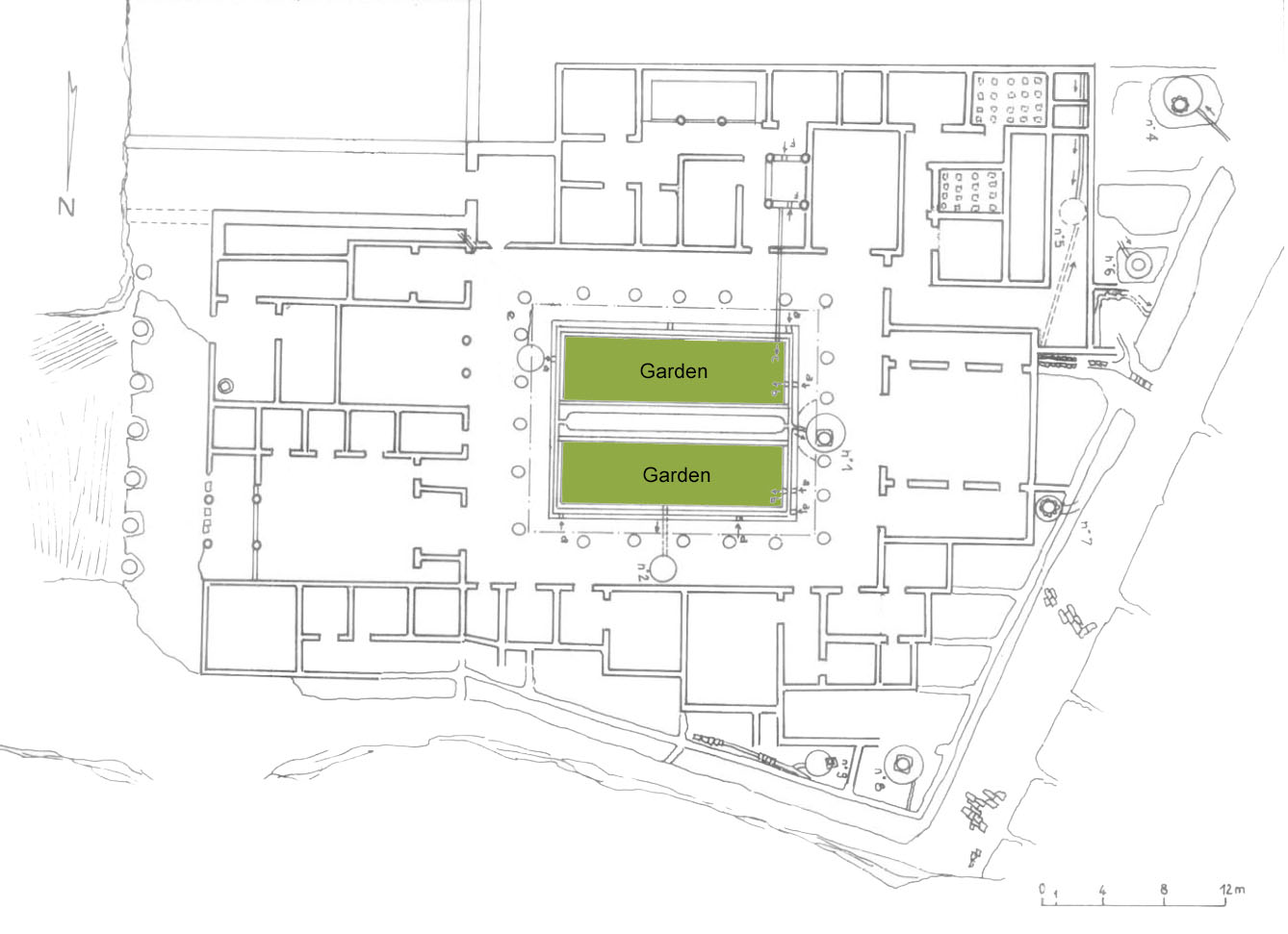 Fig. 1: Plan of the House of Lucius Verus.