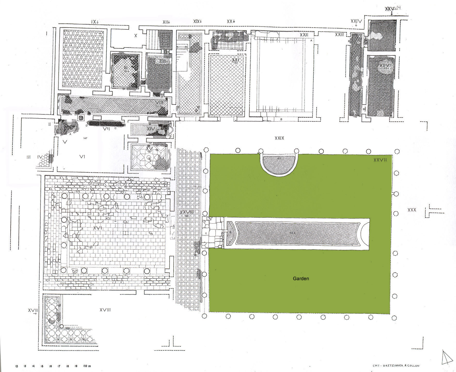 Fig.1: Plan of the House of the Grand Oecus.