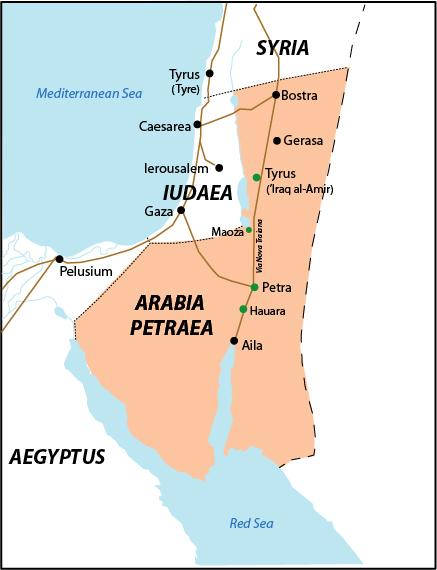 Map of Petra location