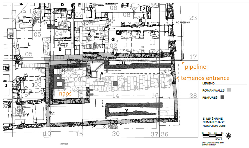 Plan of shrine in Insula E125