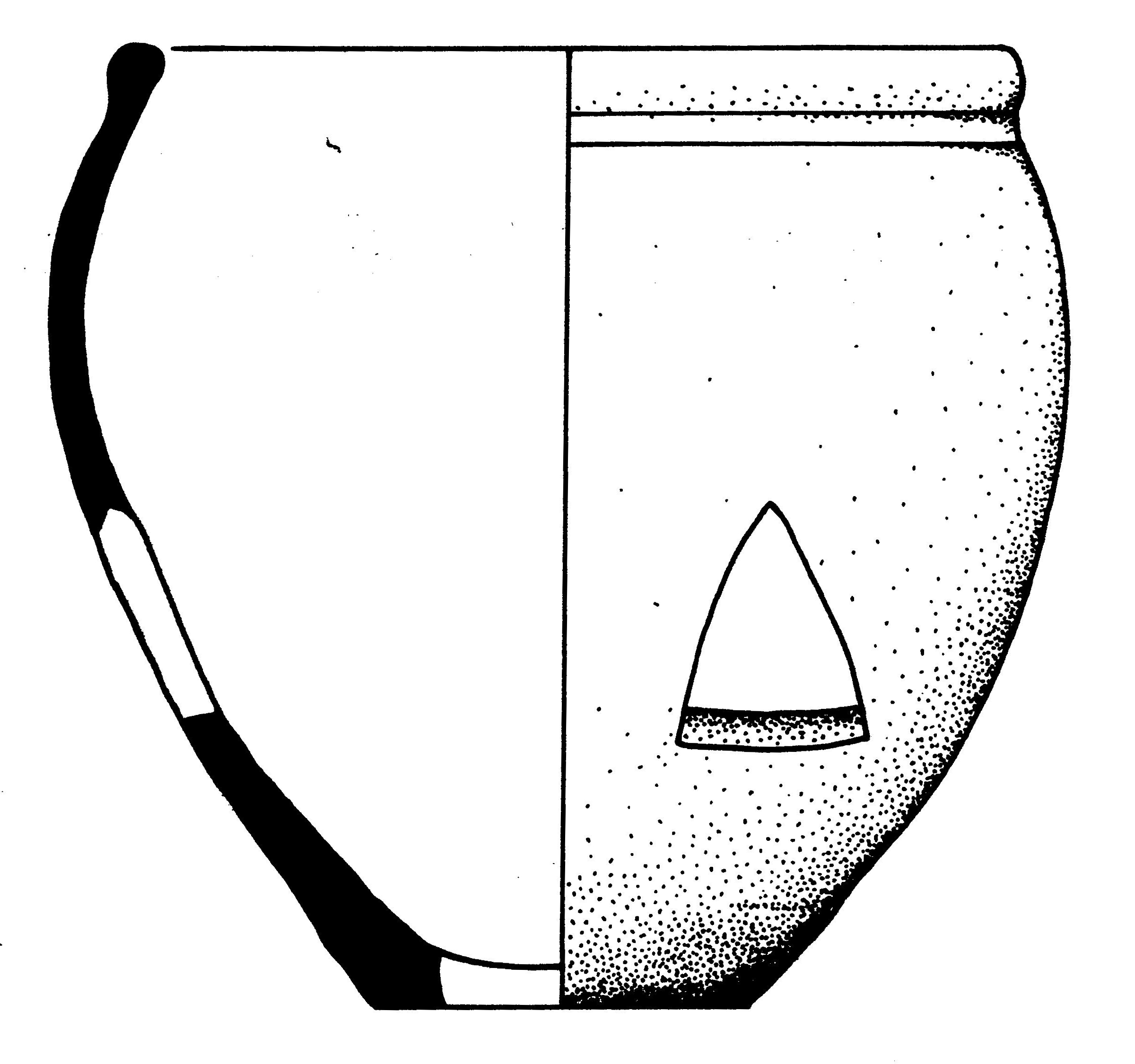 Fig. 2: Clay planting pot with cut-out holes. Adapted from Detsicas 1981, fig. 26.2.