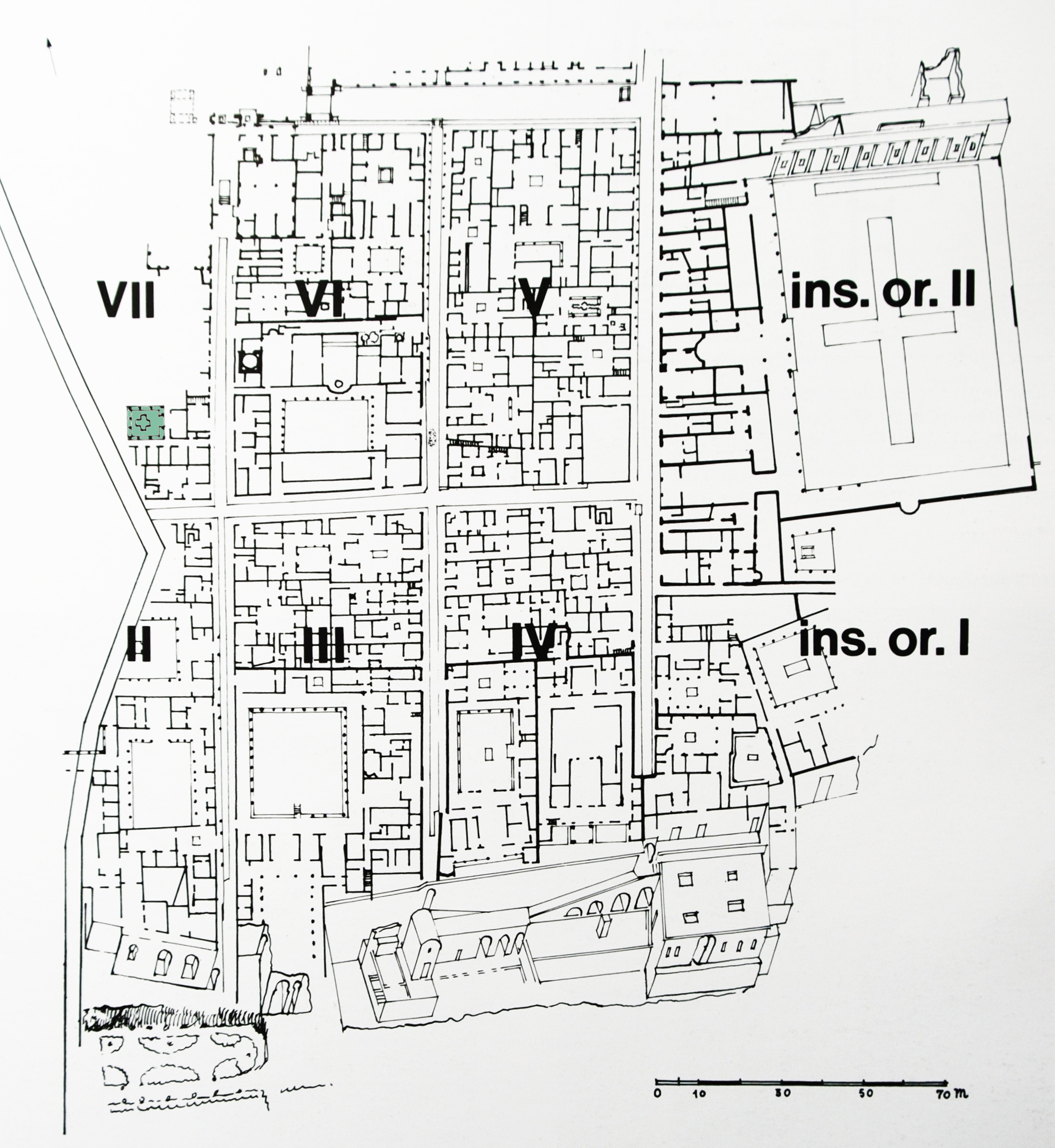 Plan of the new excavations of Herculaneum (Maiuri, Herculaneum)