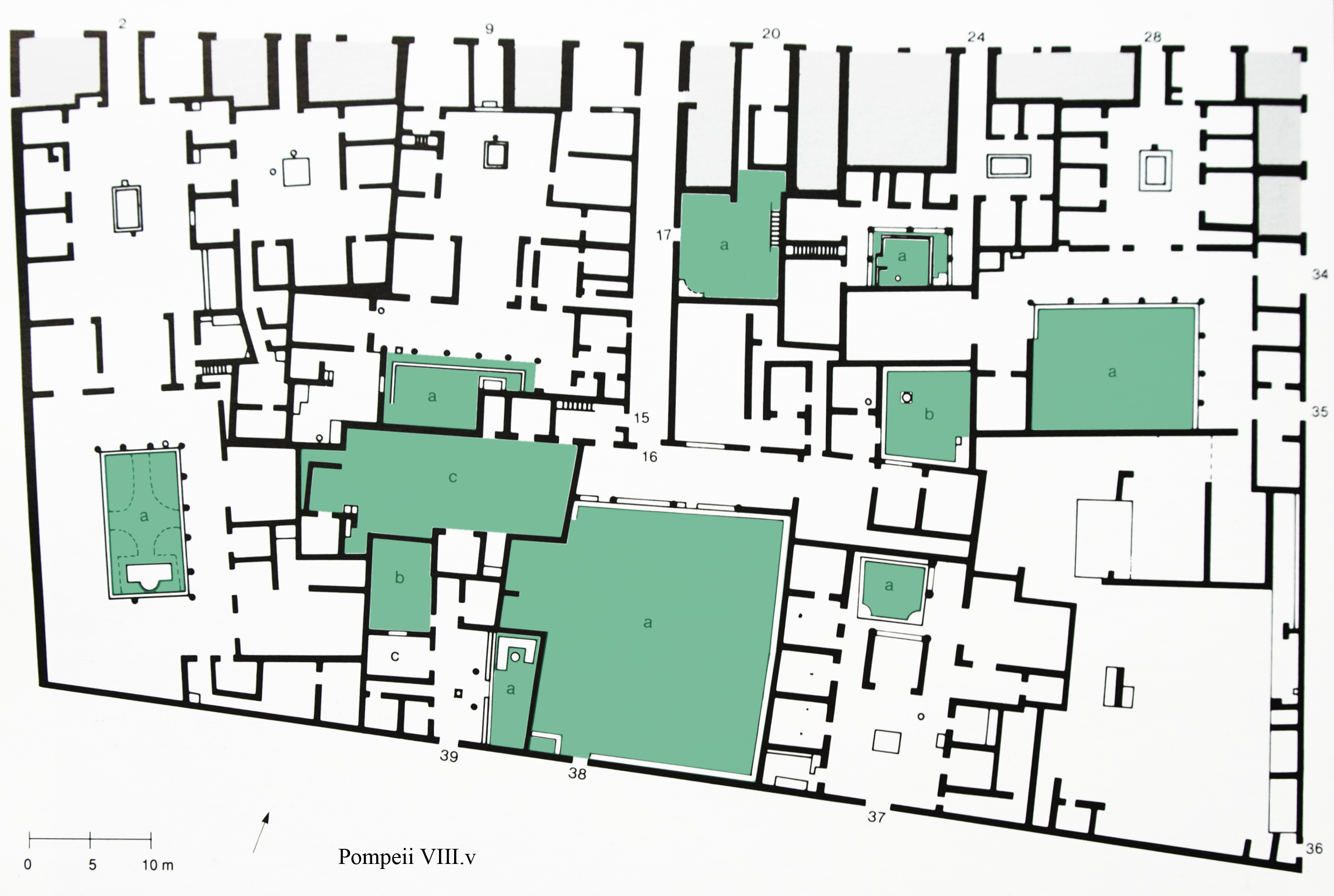 Fig. 16, Plan of  Region VIII, Insula V