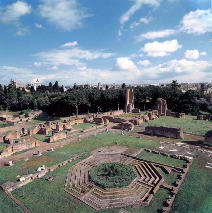 View of the Domus Flavia peristyle