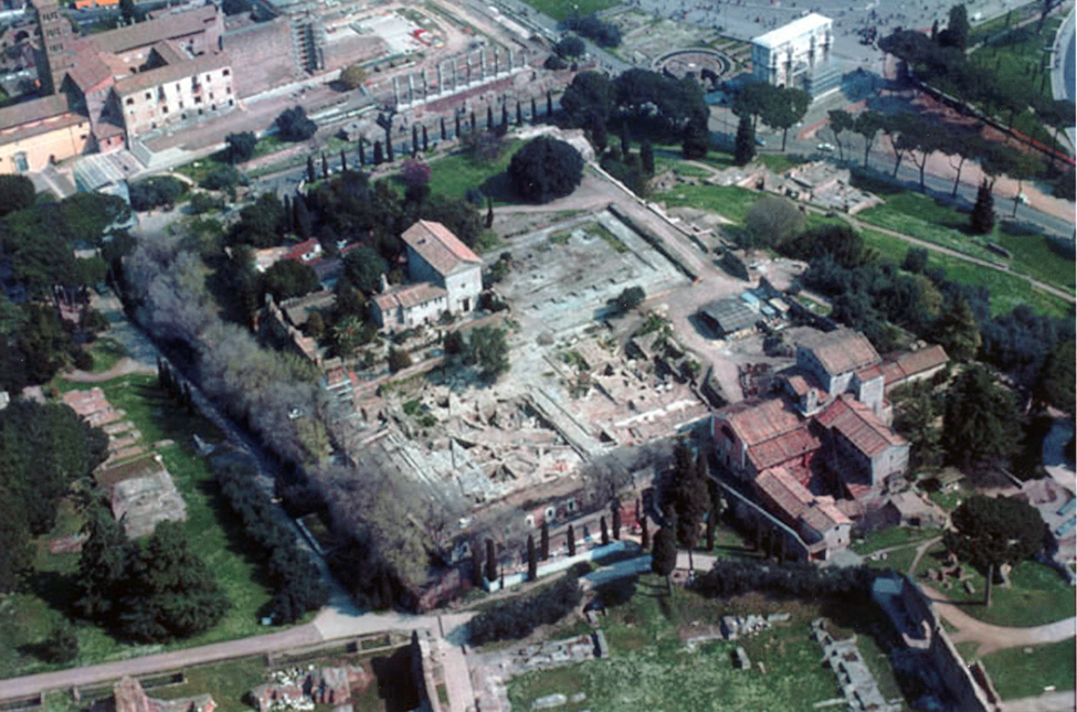 Aerial photograph of the Vigna Barberini