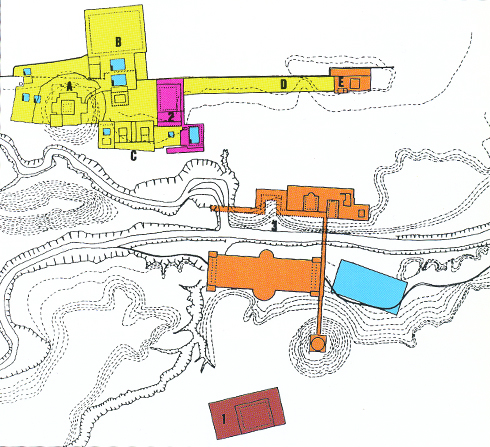Figure 1:  Plan of the Hasmonean and Herodian Winter Palace Complex, Jericho.