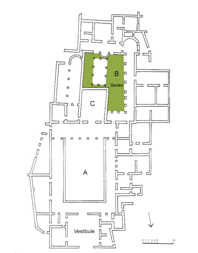 Plan of the House of the Warehouse at Thamugadi; Les mosaïques de Timgad, p. 88, fig. 12